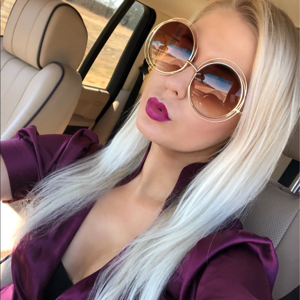 RETRO WIRED HUGE CIRCLE SUNGLASSES BOHO
